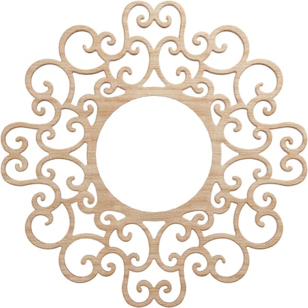 Ekena Millwork Reims Wood Fretwork Pierced Ceiling Medallion, Alder, 20"OD x 7 5/8"ID x 3/8"T CMWP20X20X0375REAL